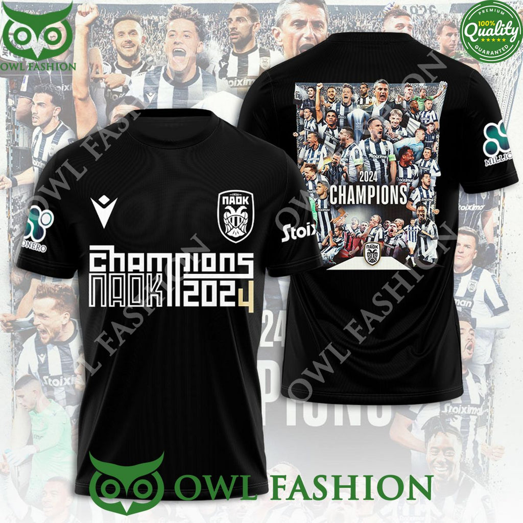 Champion Team 2024 PAOK FC Limited 3D Tshirt