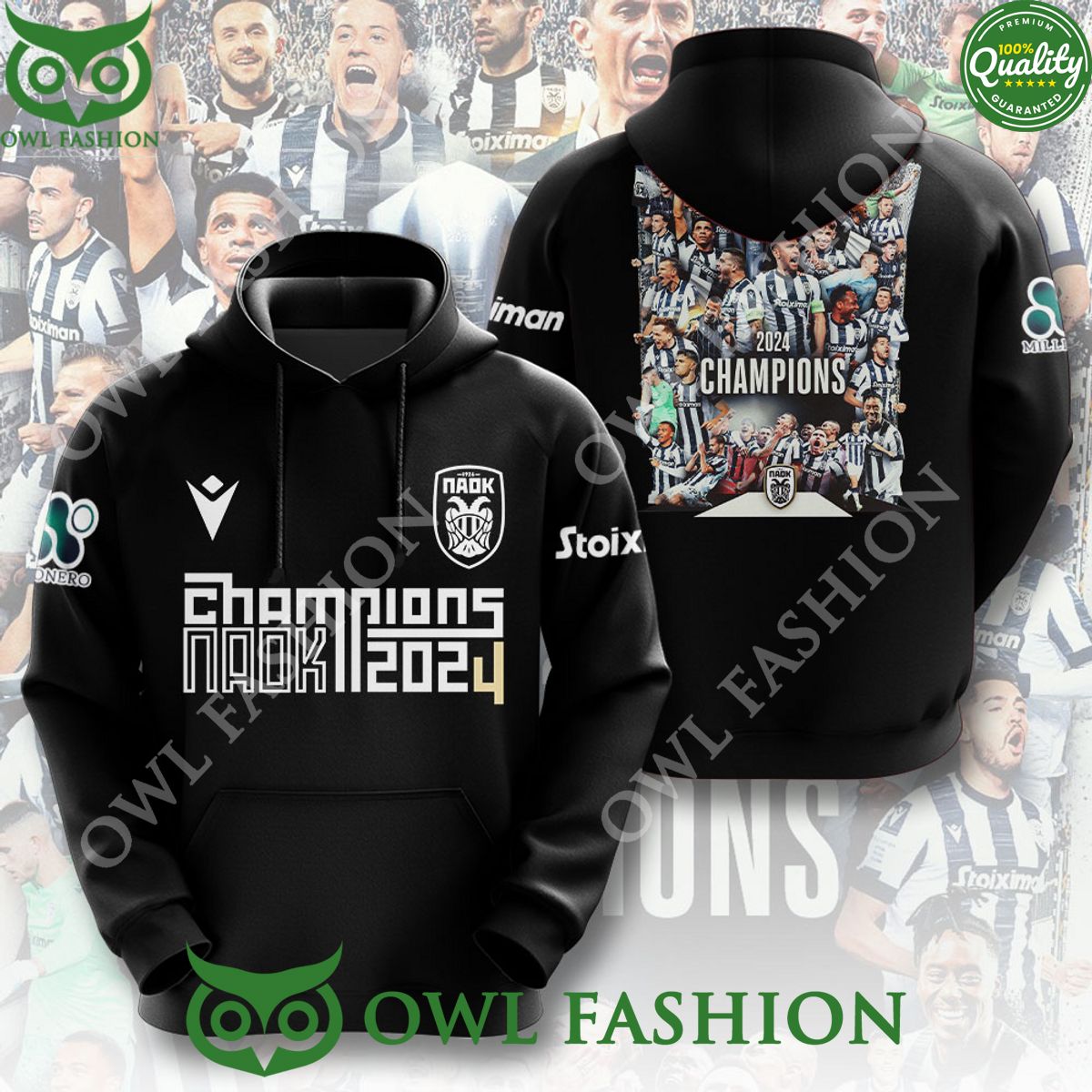 Champion Team 2024 PAOK FC Limited 3D Tshirt