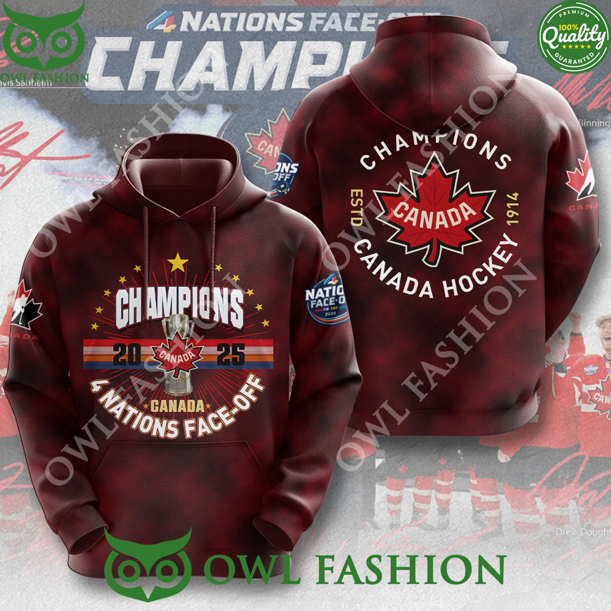 Champions Canada 2025 4 Nations Face Off 3D t shirt