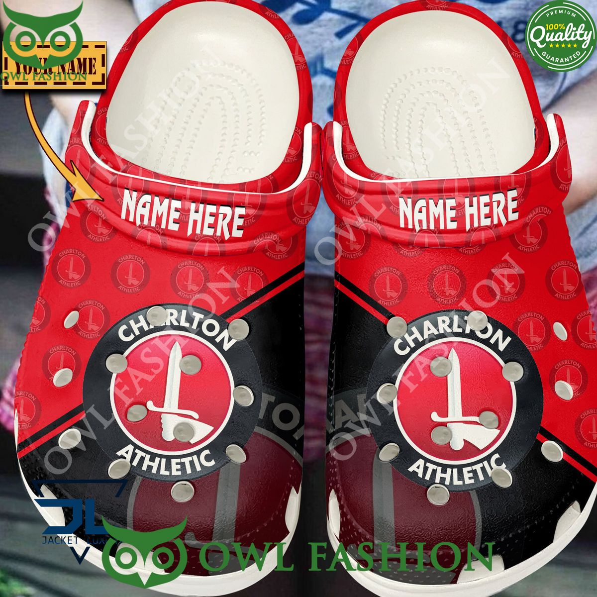 Charlton Athletic F.C League One Football Champion Custom Croc