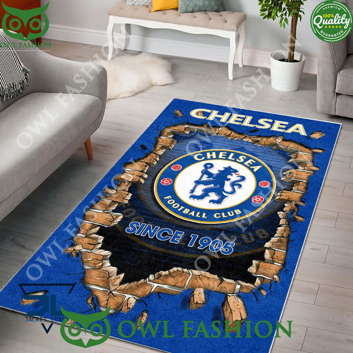Chelsea F.C. 1872 Premier League Living Room Carpet