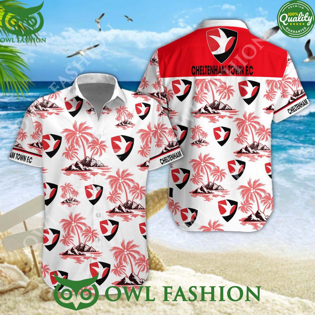 Cheltenham Town Football Club Summer Hawaiian Shirt