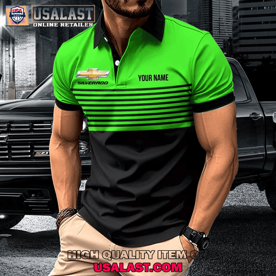 Chevy Silverado Custom Name Men Polo Shirt