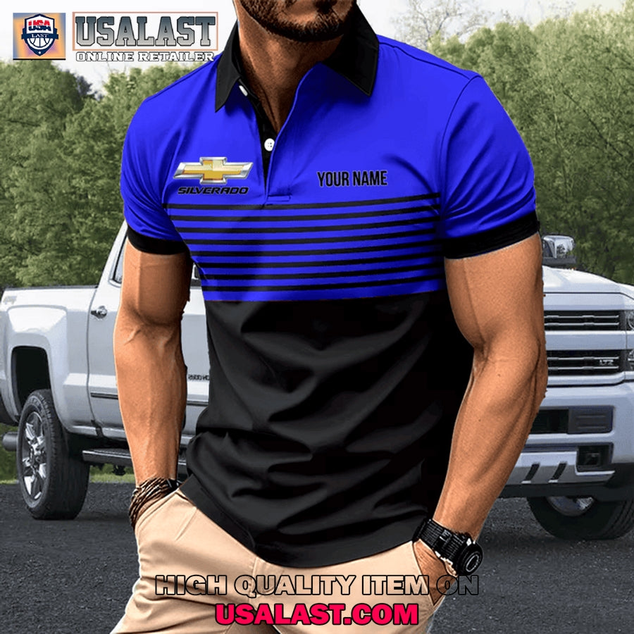 Chevy Silverado Custom Name Men Polo Shirt