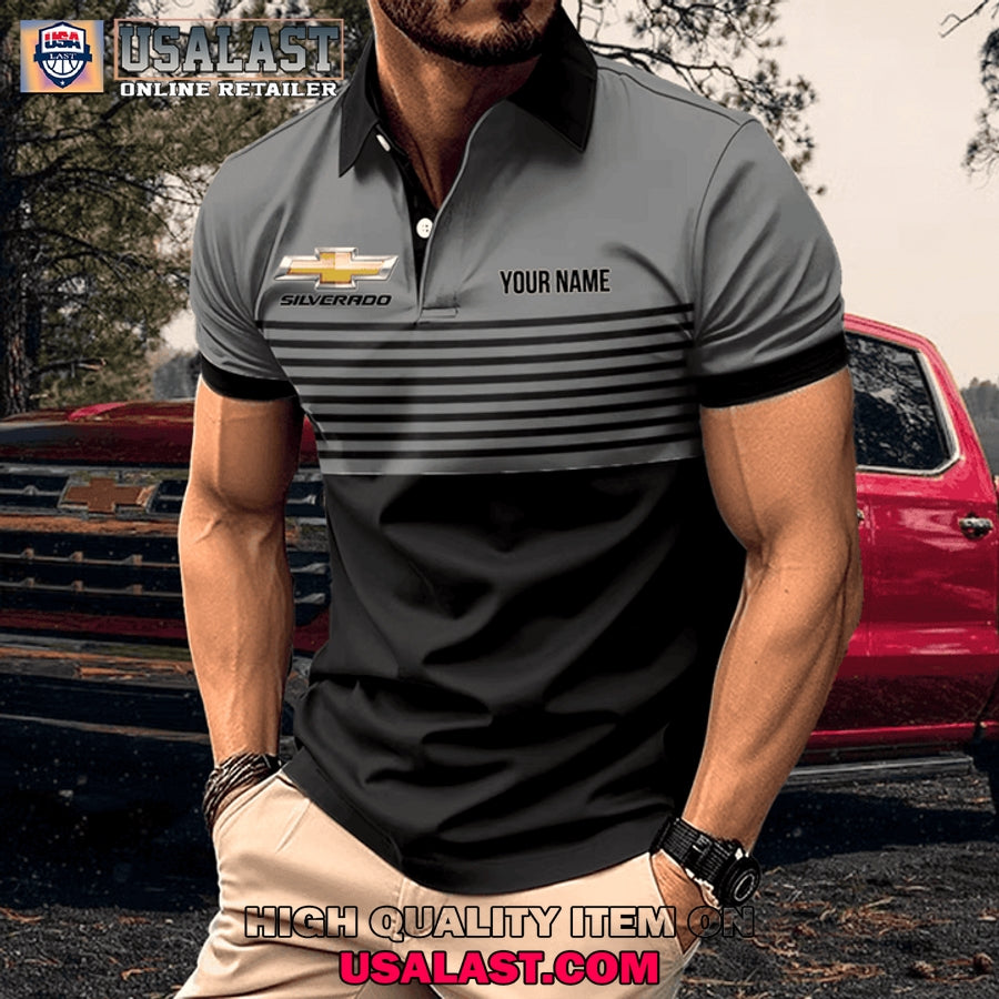 Chevy Silverado Custom Name Men Polo Shirt