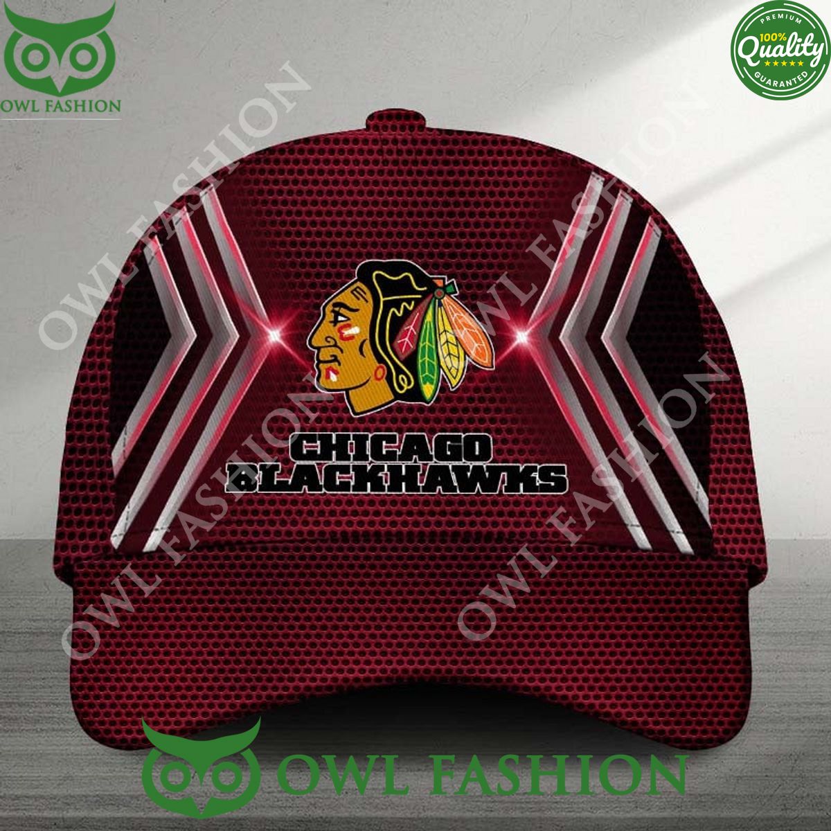 Chicago Blackhawks Printed NHL Ice Hockey Classic Cap