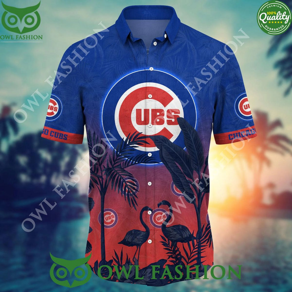 Chicago Cubs Floral Forest MLB Hawaiian shirt and shorts Beach Vibe