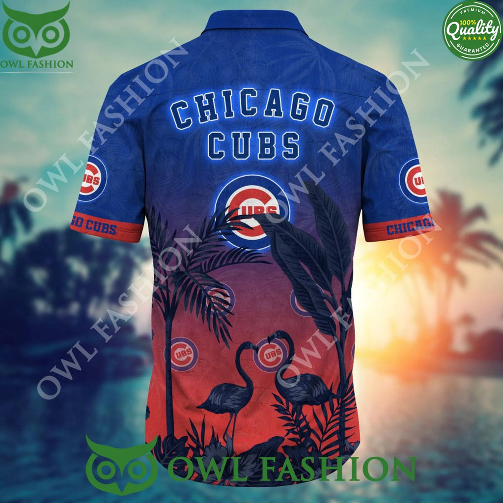 Chicago Cubs Floral Forest MLB Hawaiian shirt and shorts Beach Vibe