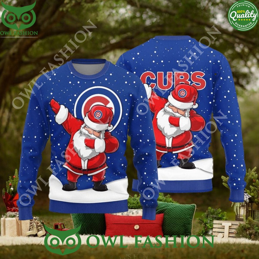 Chicago Cubs MLB Dab Santa Sweater Jumper For Christmas