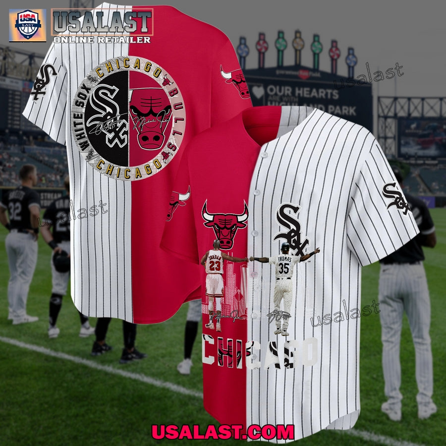 Chicago White Sox x Chicago Bulls Sports Baseball Jersey