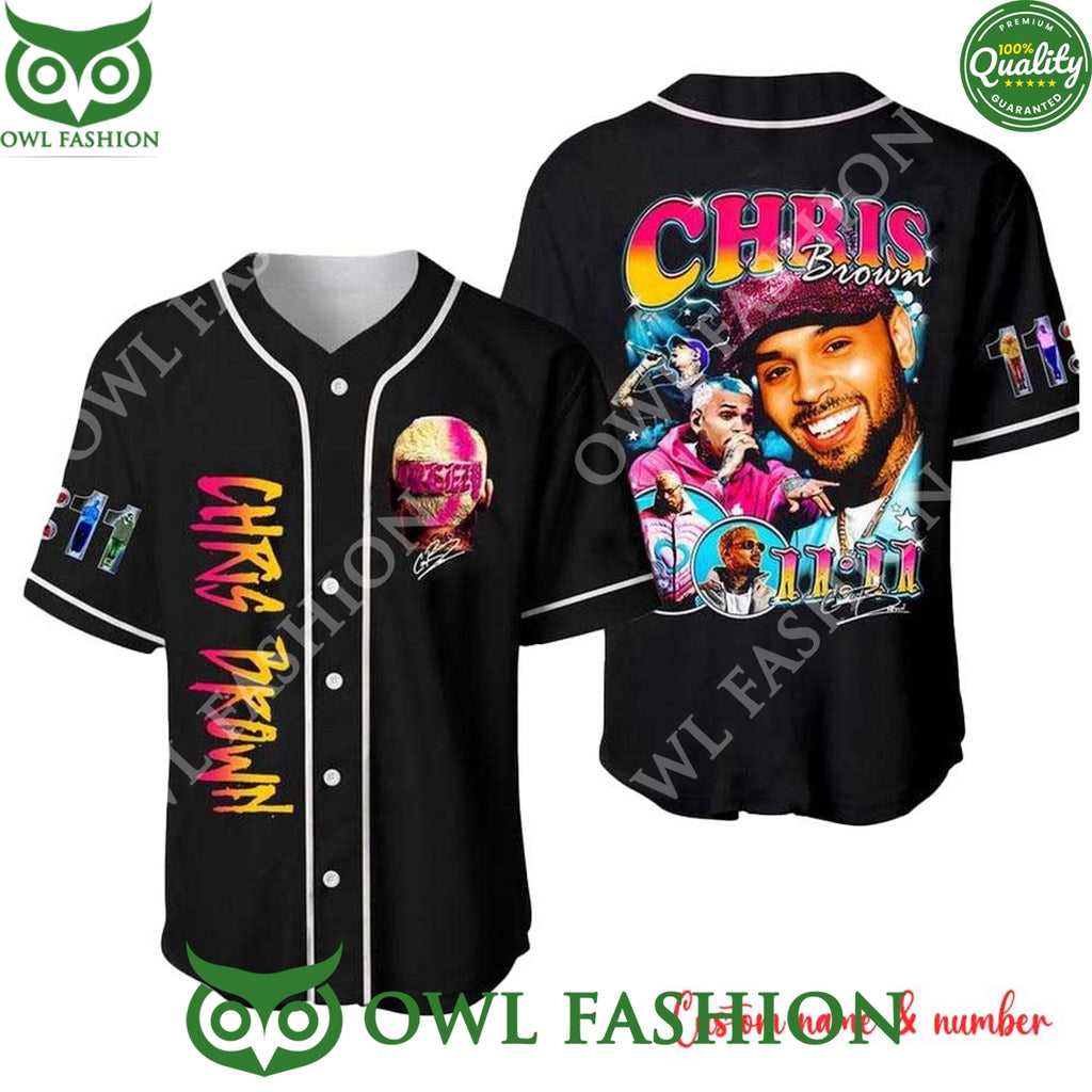 Chris Brown 1111 Tour 2024 Music Baseball Jersey Custom Name And Number