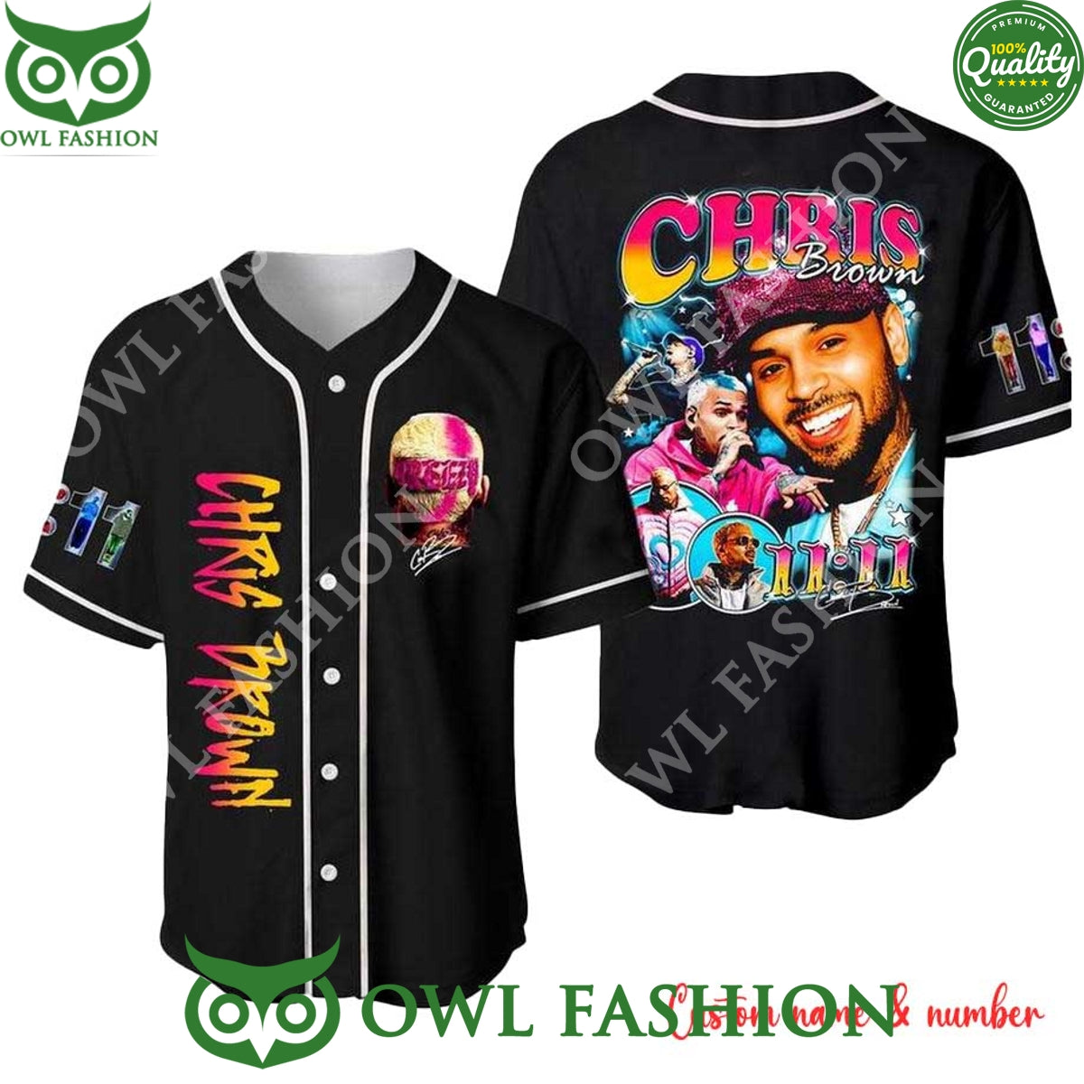 Chris Brown 1111 Tour 2024 Music Baseball Jersey Custom Name And Number