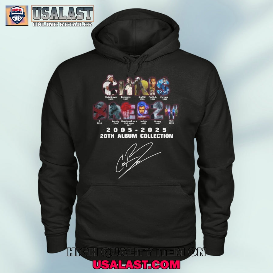 Chris Brown 2005-2025 20th Album Collection Unisex T-Shirt