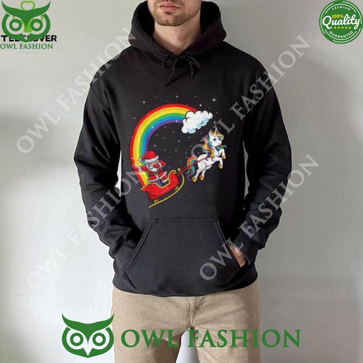 Christmas Dab Santa Unicorn Rainbow Christmas Unisex Shirt