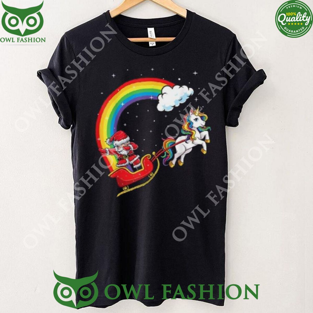 Christmas Dab Santa Unicorn Rainbow Christmas Unisex Shirt