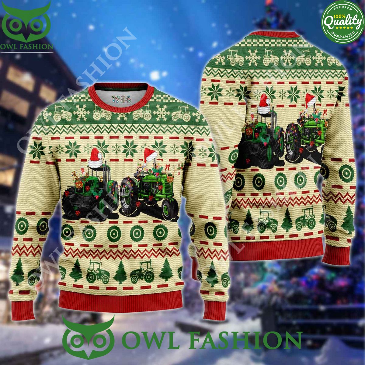 Christmas Farmer 3D AOP Ugly Sweater Jumper