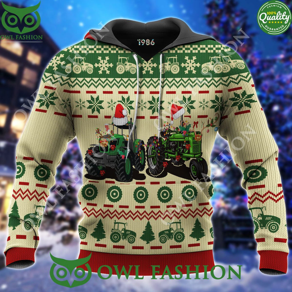 Christmas Farmer Truck Premium Ugly Sweater