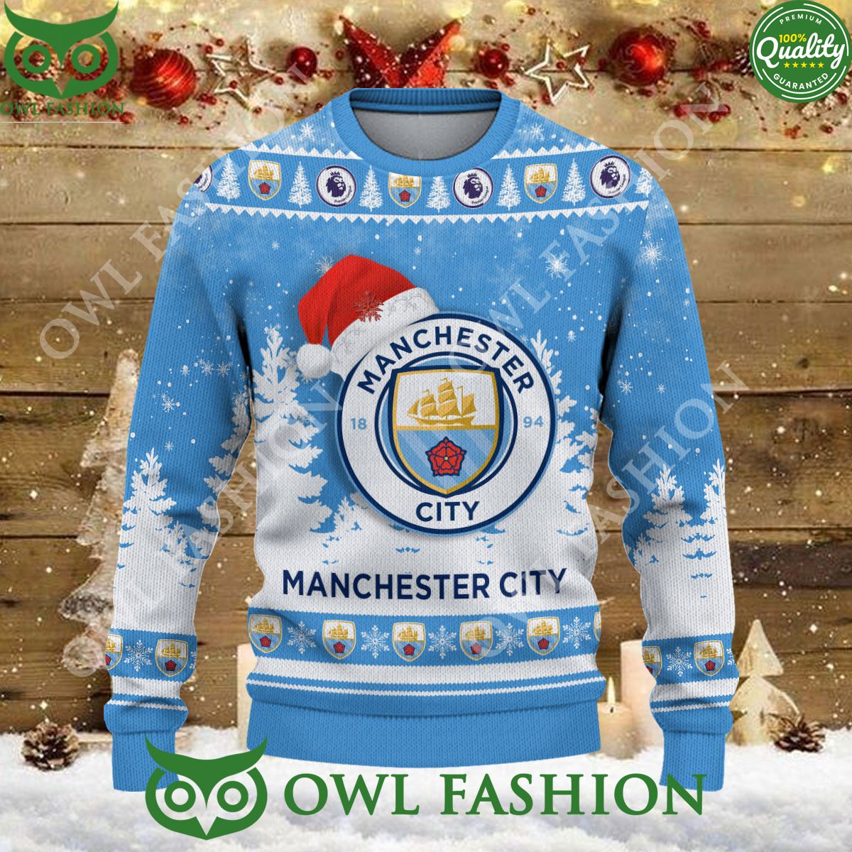 Christmas Football Manchester City F.C EFL Ugly Premier League Sweater Jumper