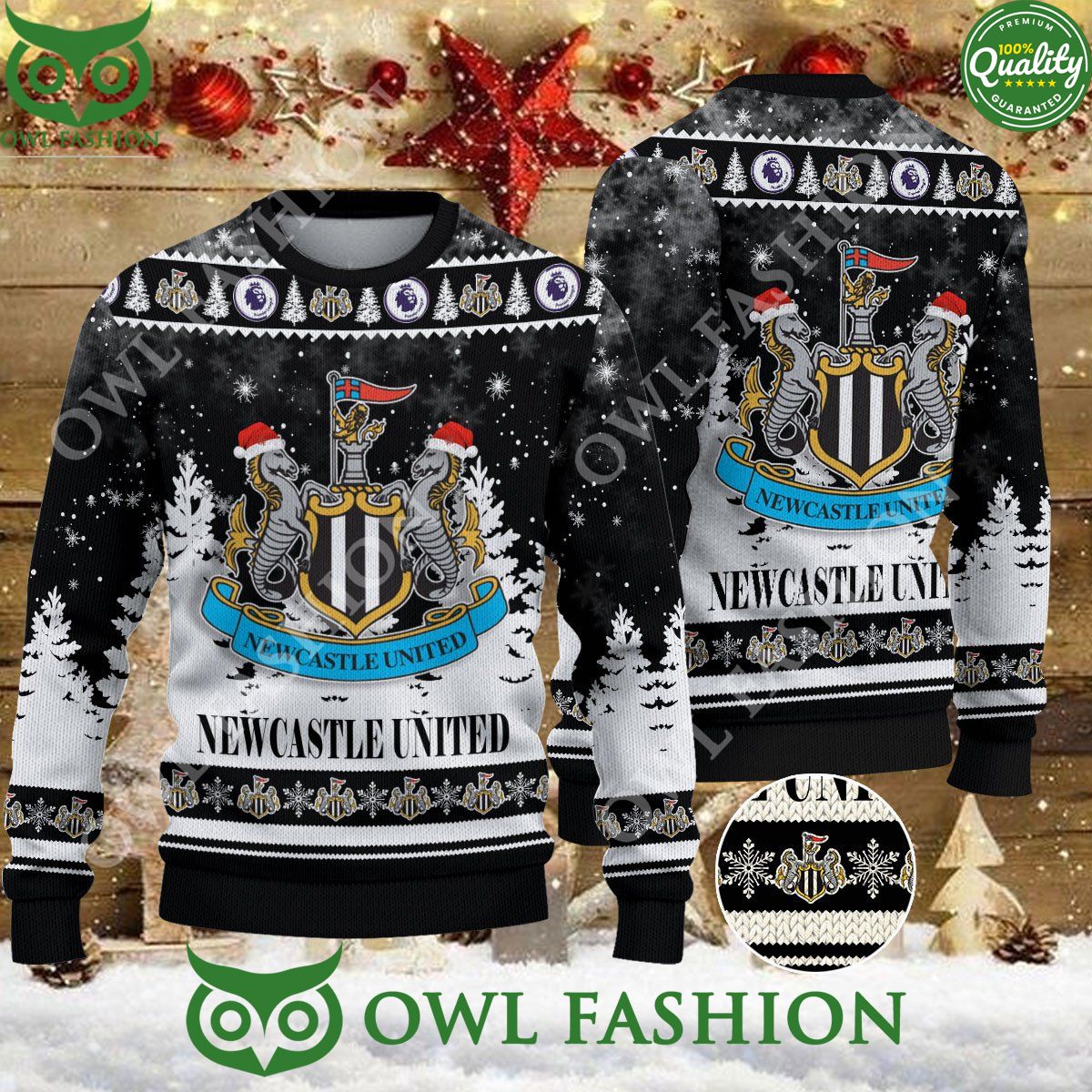 Christmas Football Newcastle United F.C EFL Ugly Premier League Sweater Jumper