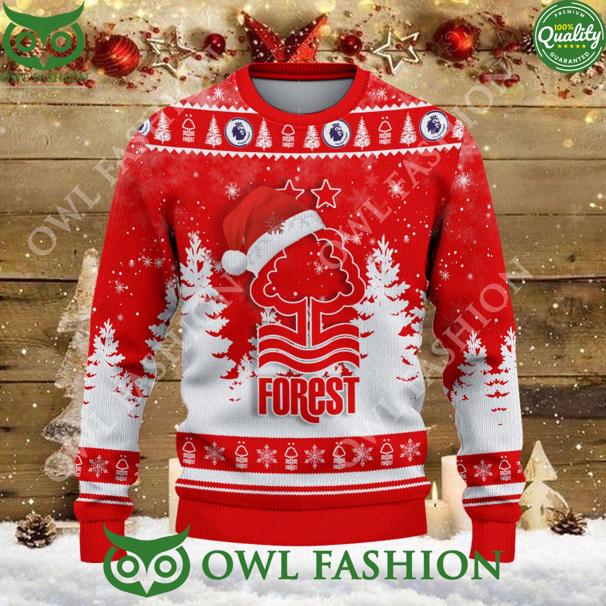 Christmas Football Nottingham Forest F.C EFL Ugly Premier League Sweater Jumper