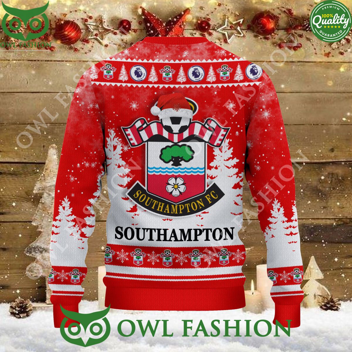 Christmas Football Southampton EFL Ugly Premier League Sweater Jumper