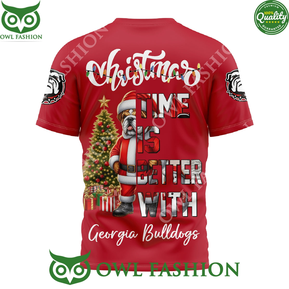 Christmas Time Is Better with Georgia Bulldogs 3D t Shirt
