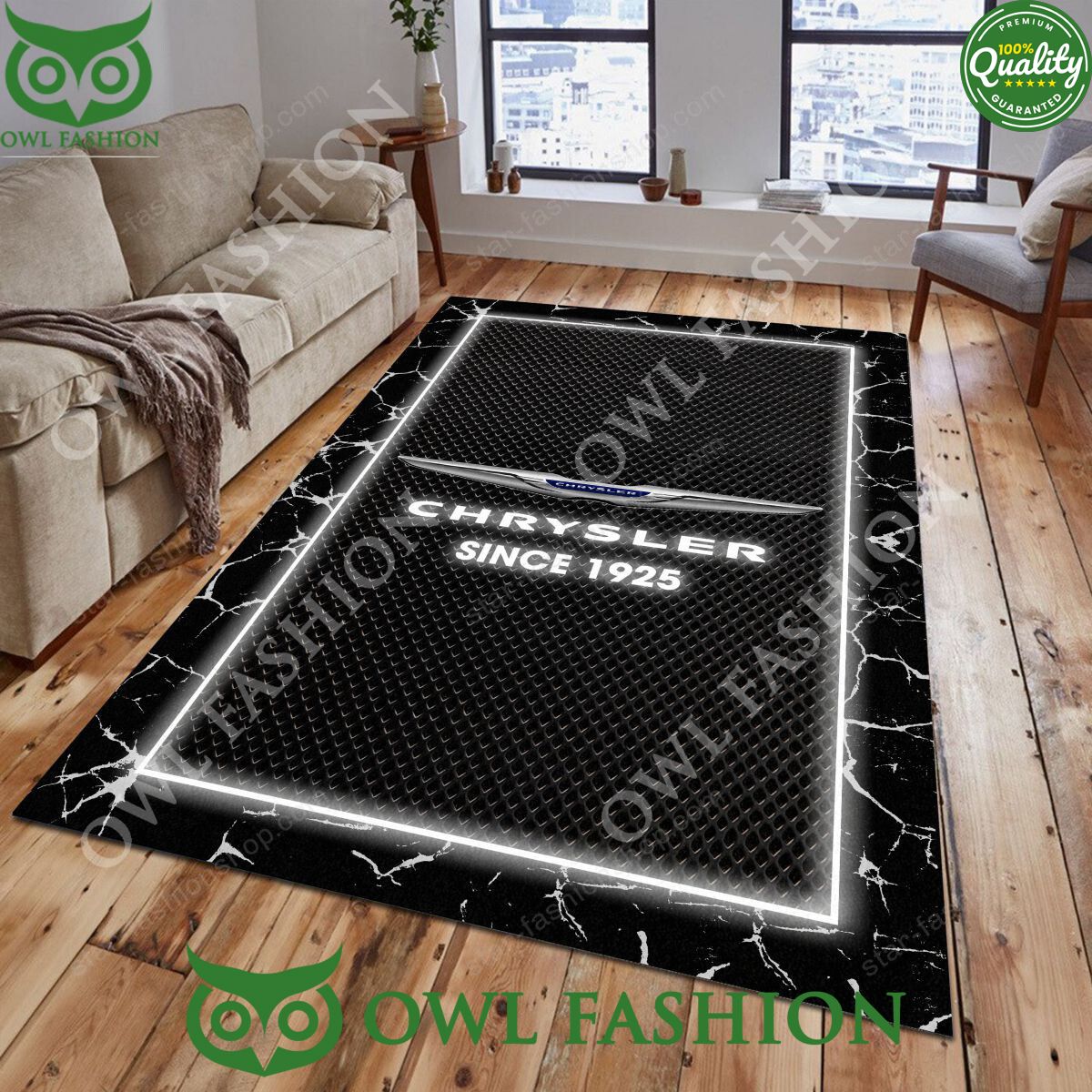 Chrysler Luxury Car Brand Carpet Rug Living Room