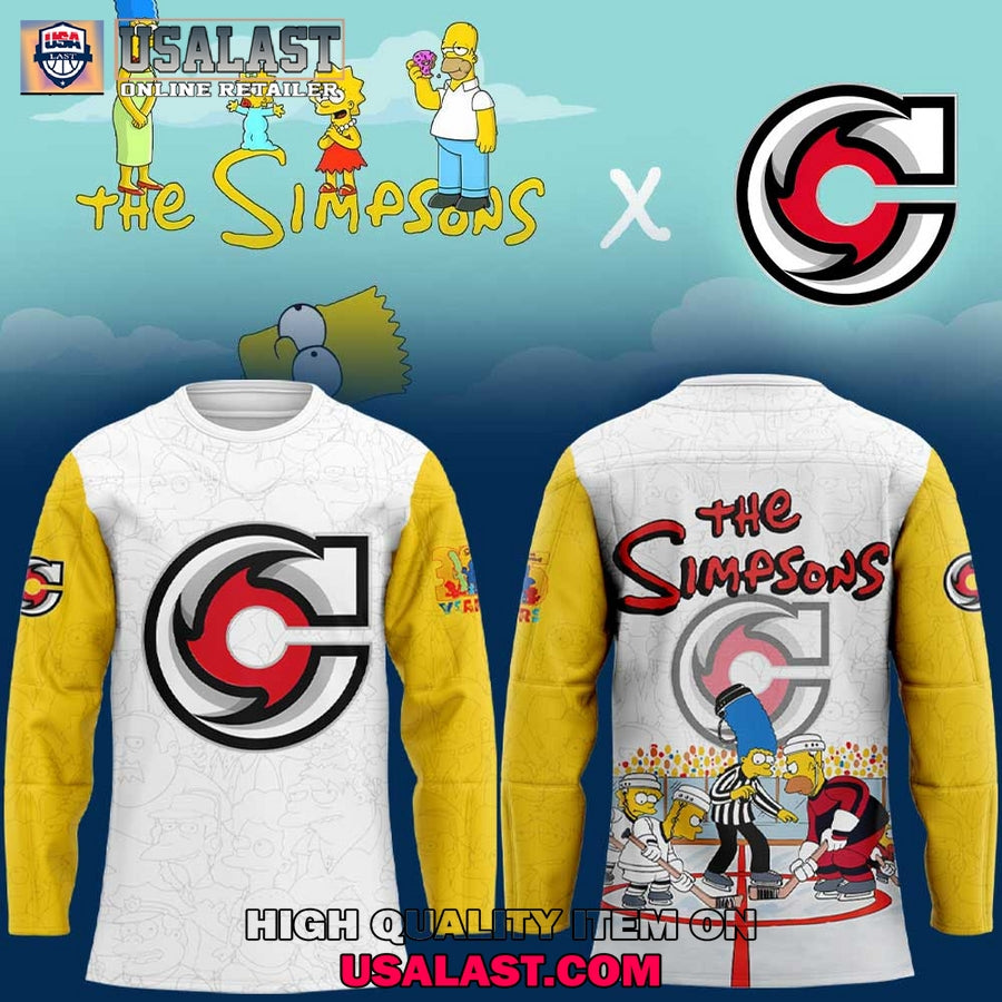 Cincinnati Cyclones 35th The Simpsons Hoodie, Hockey Jersey