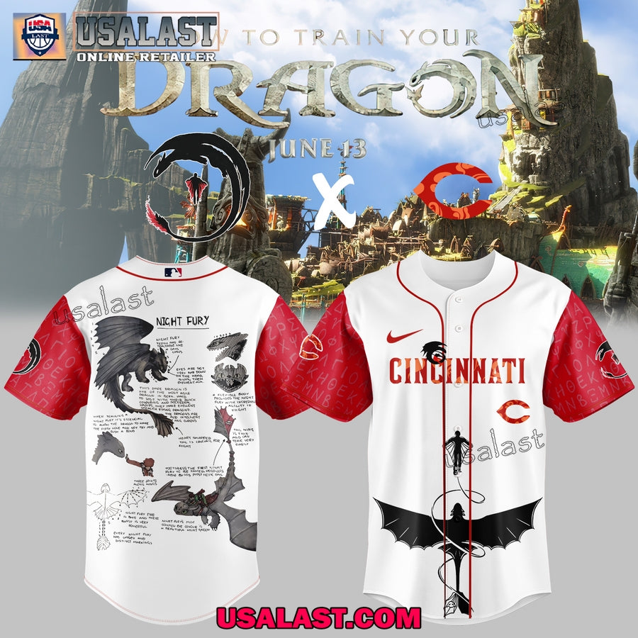Cincinnati Reds How to Train Your Dragon Baseball Jersey