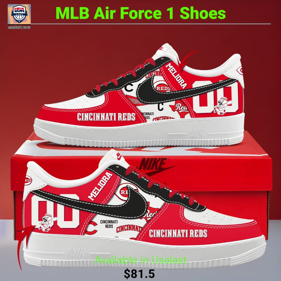 Cincinnati Reds Personalized Air Force 1 Shoes