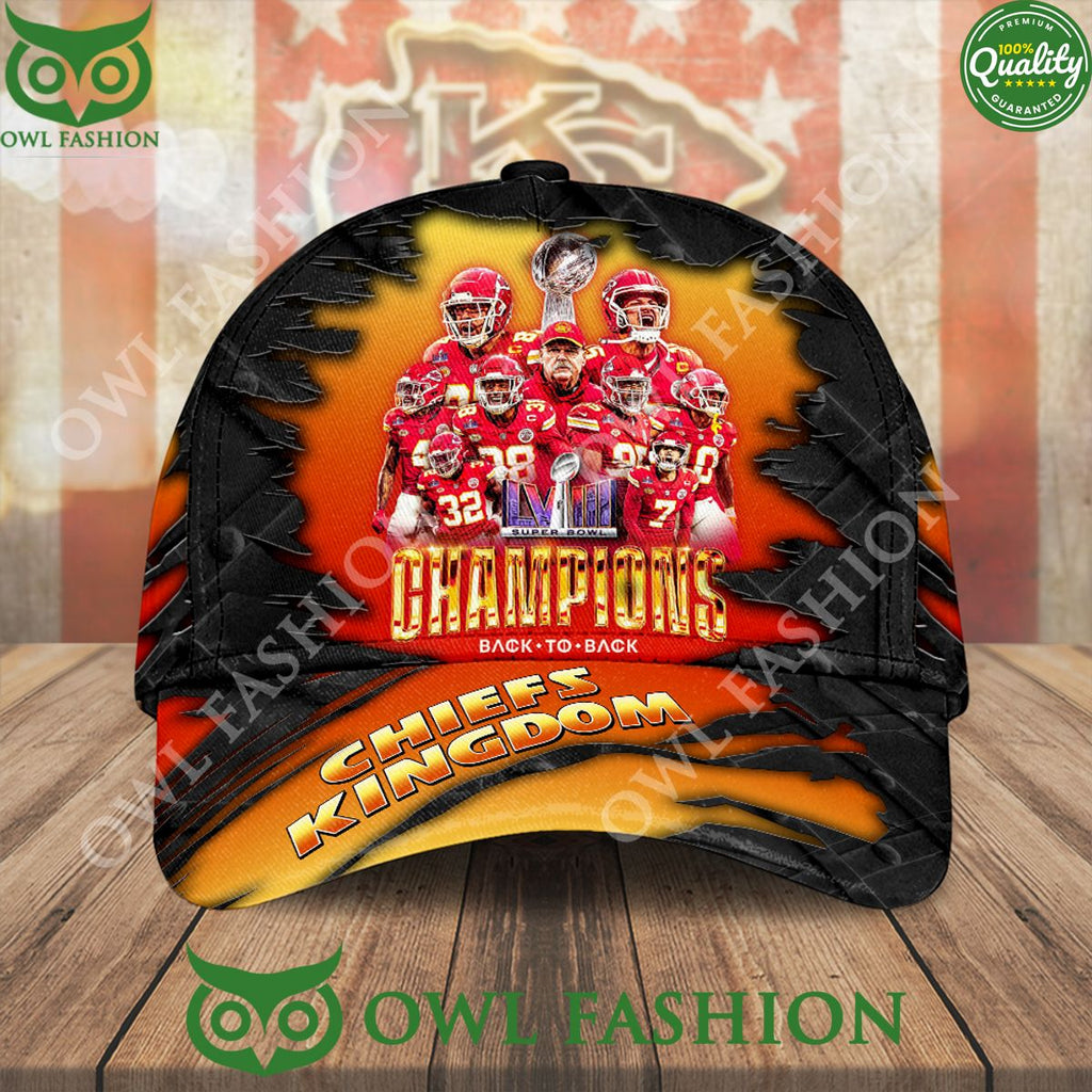 Claws Chiefs Kingdom Back to Back Champions Kansas City Chiefs Classic Cap