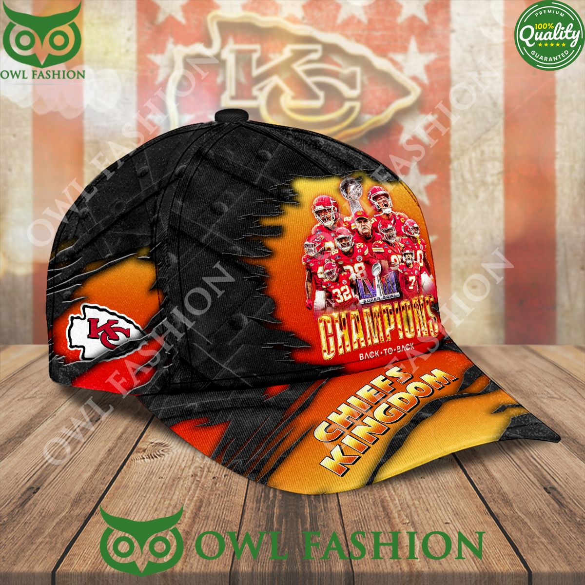 Claws Chiefs Kingdom Back to Back Champions Kansas City Chiefs Classic Cap