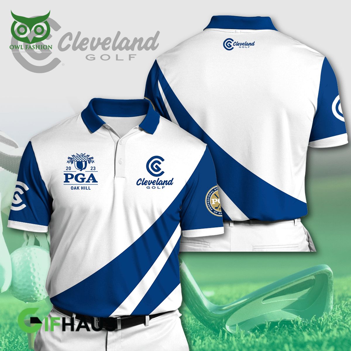 Cleveland American Golf PGA 2023 3D Polo Hawaiian Tshirt