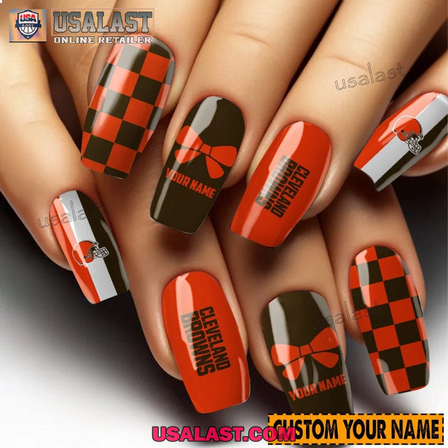 Cleveland Browns Women Custom Nails Set