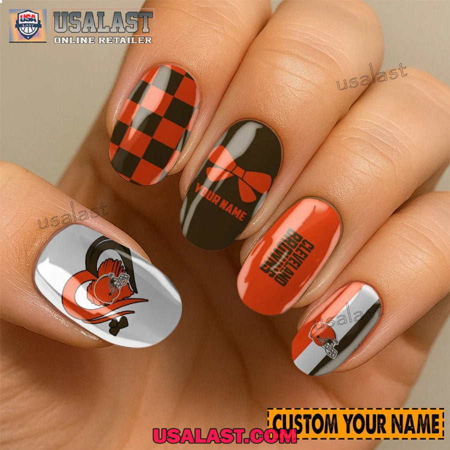 Cleveland Browns Women Custom Nails Set