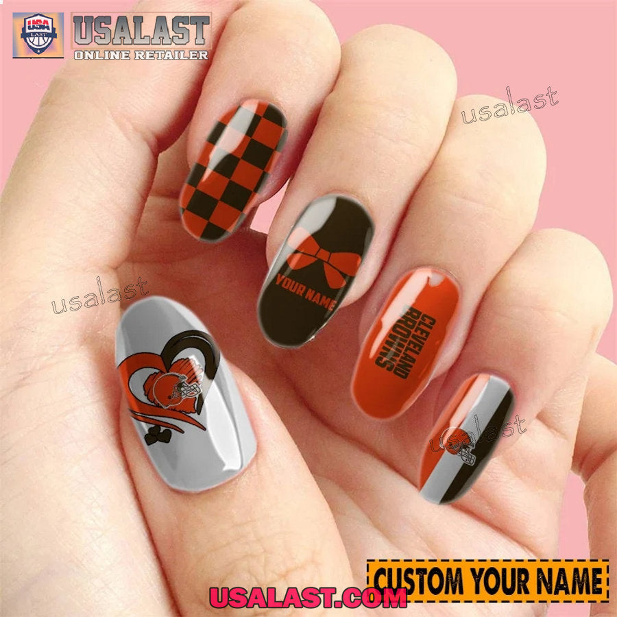 Cleveland Browns Women Custom Nails Set