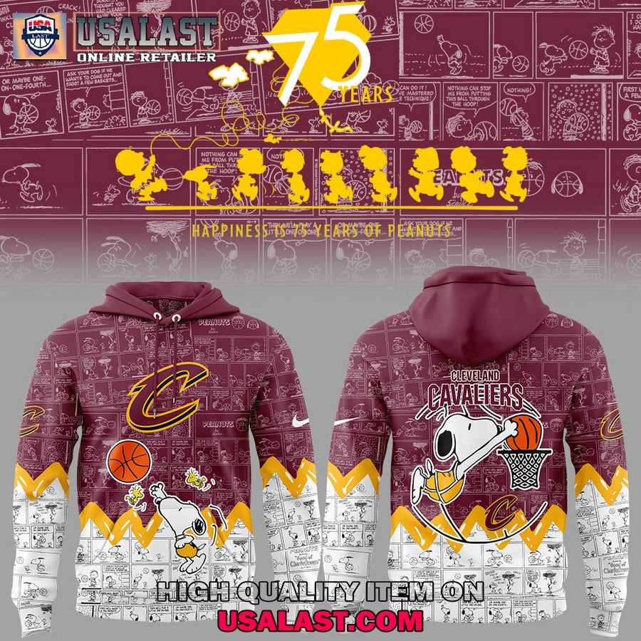 Cleveland Cavaliers 75th Anniversary of Peanuts Hoodie