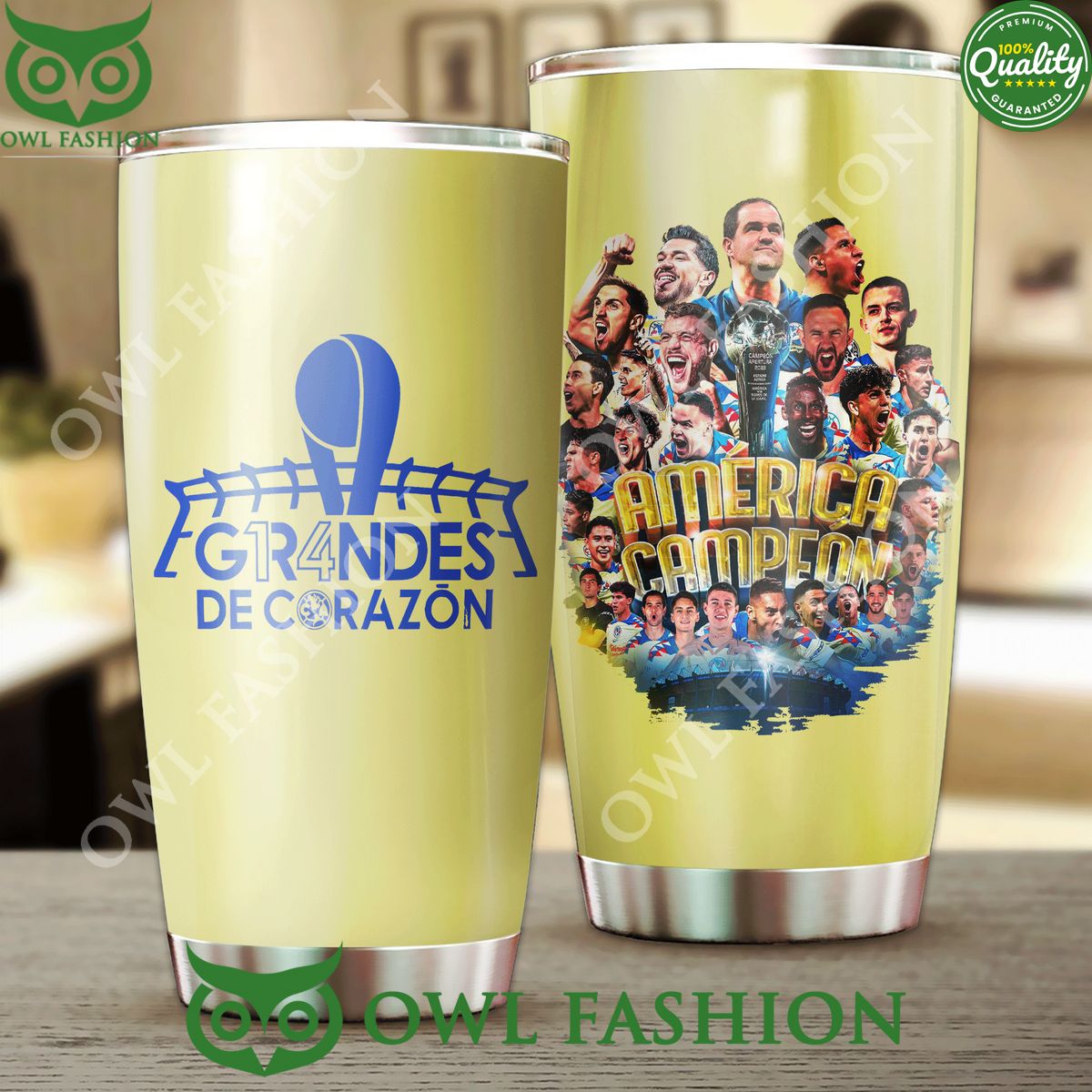 Club America Campeon 2023 grandes de corazon tumbler cup