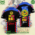 Club America Number 15 Amame M1A5 3D t shirt