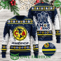 Club América Amor Et3rno Championship Xmas 3D Ugly Sweater