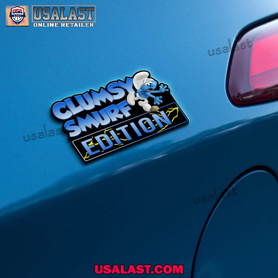 Clumsy Smurfs Edition 3D Car Badge Custom Car Sticker