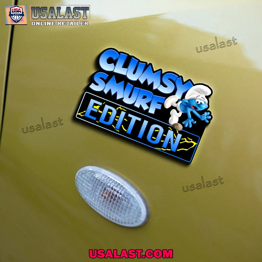 Clumsy Smurfs Edition 3D Car Badge Custom Car Sticker