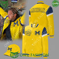 COACH DAVE PORTNOY MICHIGAN YELLOW BASEBALL JACKET VARSITY