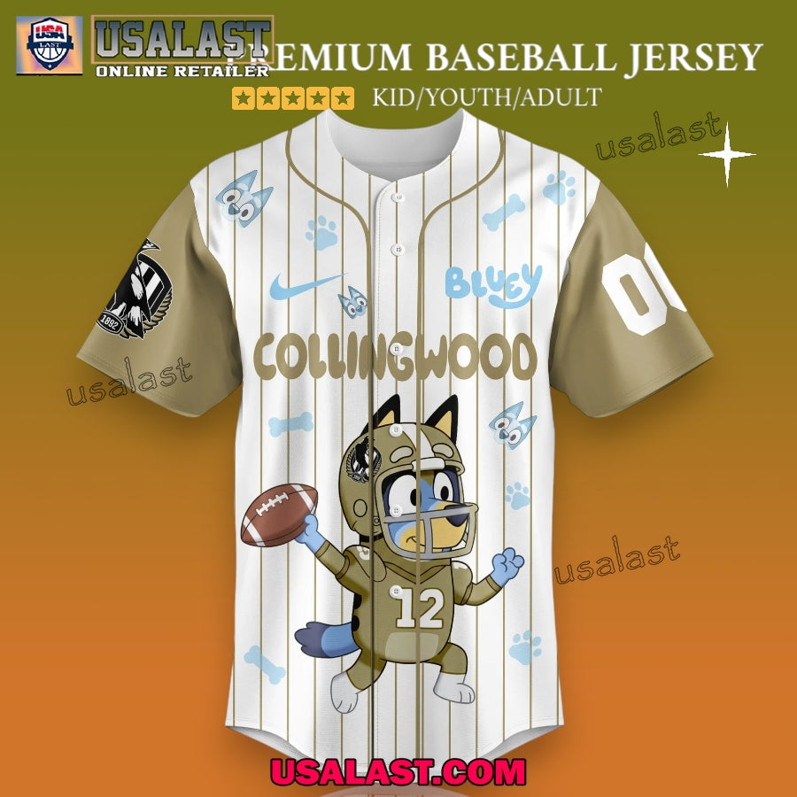 Colling Wood FC x Bluey Custom Baseball Jersey