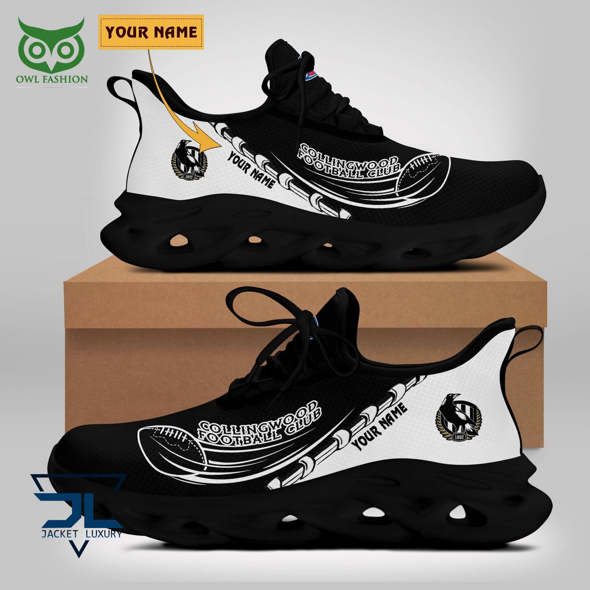 Collingwood Football Club AFL Personalized Max Soul Shoes