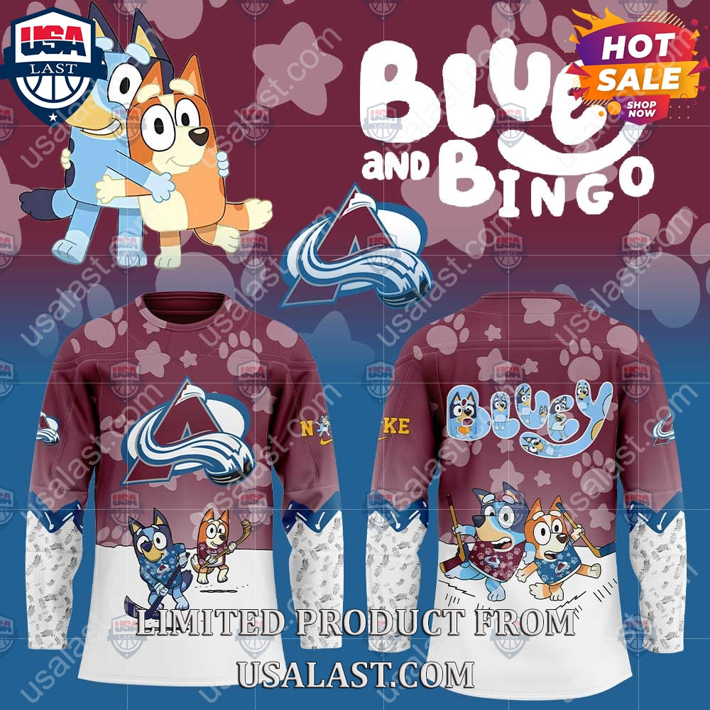 Colorado Avalanche NHL Bluey and Bingo Hoodie