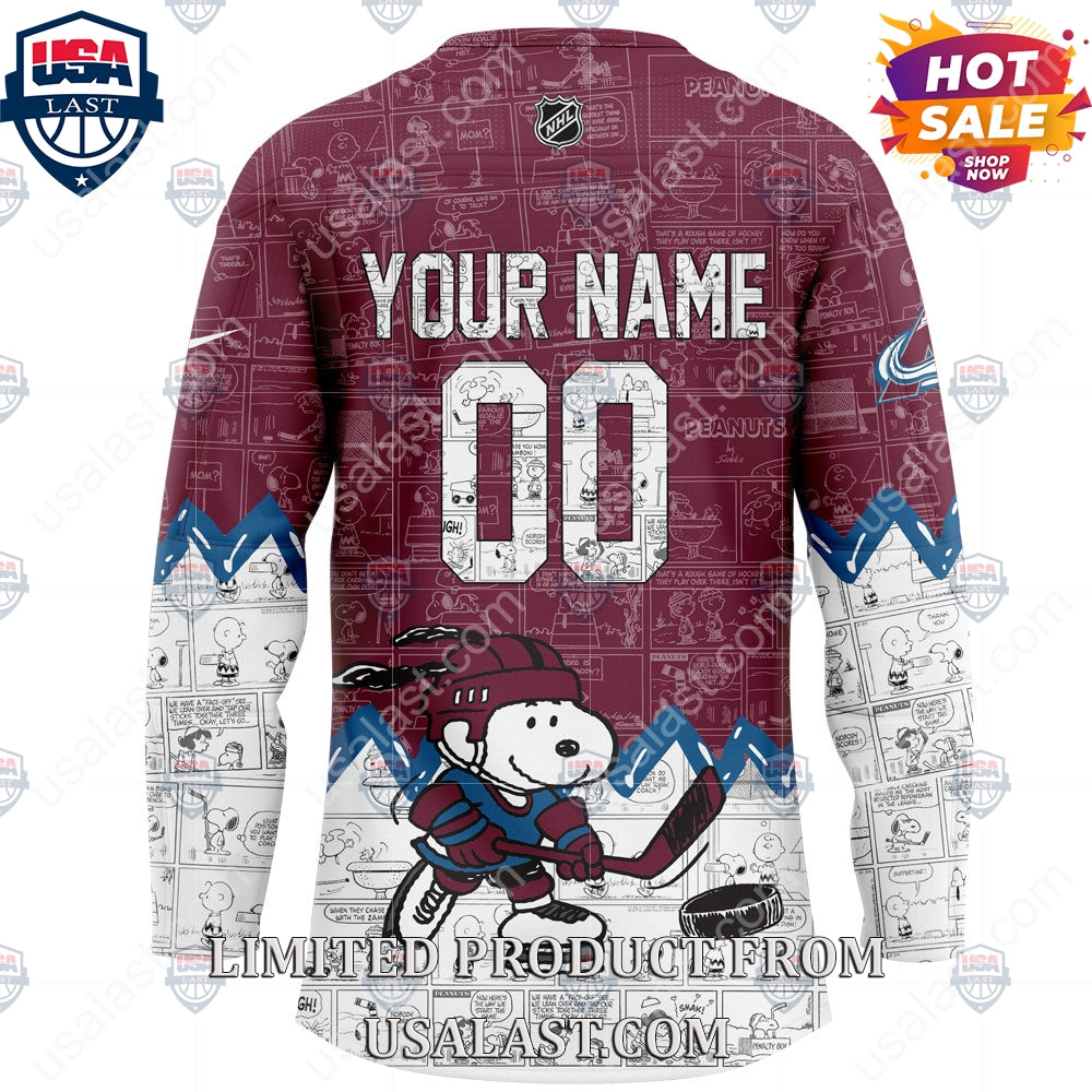 Colorado Avalanche NHL Happiness Is 75th Anniversary of Peanuts Hoodie