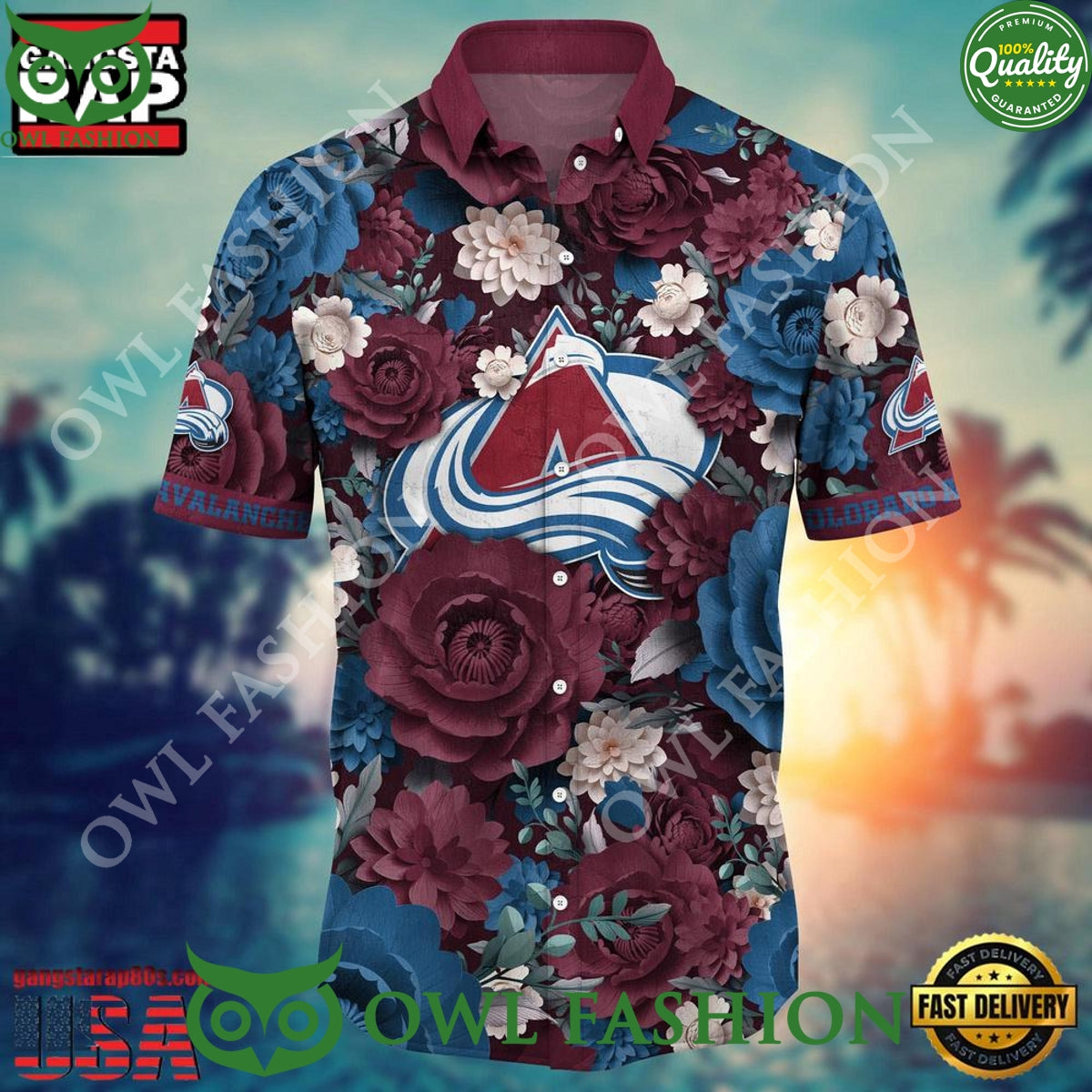 Colorado Avalanche NHL Summer Flower Hawaiian Shirt