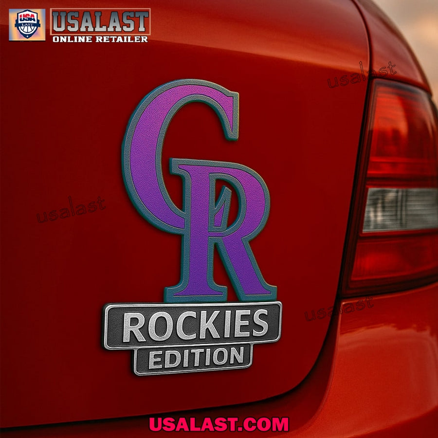 Colorado Rockies Edition Custom 3D Car Badge Sticker