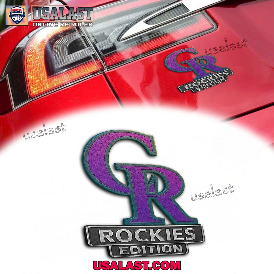 Colorado Rockies Edition Custom 3D Car Badge Sticker